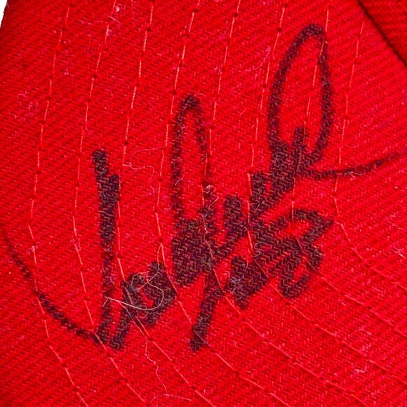 Philadelphia‎ Phillies Red Cap Juan Samuel Autograph New Era Adjustable Hat - Picture 9 of 10